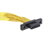 Cinch DCDA 15 Way Cable Mount D-sub Connector Plug, 1.27mm Pitch