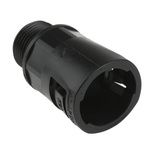 Adaptaflex M20 Straight Cable Conduit Fitting, Black 21mm nominal size