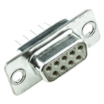 HARTING 9 Way Through Hole D-sub Connector Socket, 2.74mm Pitch