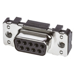 HARTING 9 Way Through Hole D-sub Connector Socket, 2.74mm Pitch, with M3 Threaded Inserts