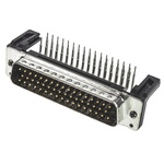 Harting D-Sub Standard 50 Way Right Angle Through Hole D-sub Connector Plug, 2.76mm Pitch, with Boardlocks, M3 Threaded