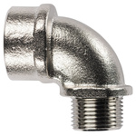 Flexicon BM90 Series M50 90° Elbow Cable Conduit Fitting, Nickel 50mm nominal size