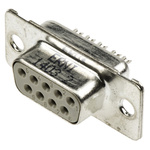 Provertha TMC 9 Way Panel Mount D-sub Connector Socket, 2.77mm Pitch