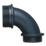 Adaptaflex PG21 90° Elbow Cable Conduit Fitting, Black 28mm nominal size