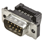 TE Connectivity Amplimite HDF-20 9 Way Right Angle Cable Mount D-sub Connector Plug, 2.76mm Pitch