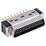 3M 101 36 Way Cable Mount D-sub Connector Plug, 2.54mm Pitch