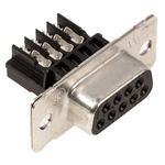 TE Connectivity Amplimite HDE-20 9 Way Cable Mount D-sub Connector Socket, 2.74mm Pitch
