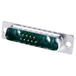 Amphenol ICC DW 13 Way Panel Mount D-sub Connector Plug