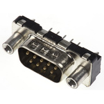 Amphenol FCI Delta D 9 Way Through Hole D-sub Connector Plug, 2.74mm Pitch
