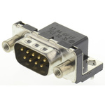 Amphenol ICC Delta D 9 Way Right Angle Through Hole D-sub Connector Plug, 2.74mm Pitch