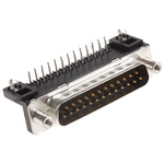 Amphenol ICC Delta D 25 Way Right Angle Through Hole D-sub Connector Plug, 2.76mm Pitch