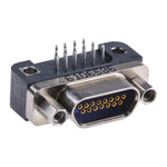 Glenair GMR7590 15 Way Right Angle Through Hole D-sub Connector Socket, 1.91mm Pitch