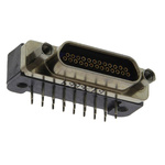 Glenair MWDM 25 Way Right Angle Through Hole D-sub Connector Socket, 2.54mm Pitch