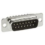 Amphenol 15 Way Cable Mount D-sub Connector Plug, 2.74mm Pitch
