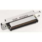 Glenair MWDM 100 Way Panel Mount D-sub Connector Socket, 1.27mm Pitch