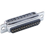 HARTING 25 Way Panel Mount D-sub Connector Plug, 2.77mm Pitch
