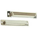 MH Connectors MHD 37 Way Cable Mount D-sub Connector Socket, 2.77mm Pitch