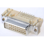 Molex MicroCross 74320 24 Way Right Angle Through Hole D-sub Connector Socket, 1.91mm Pitch