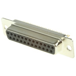 MH Connectors MHDM 25 Way Cable Mount D-sub Connector Socket, 2.77mm Pitch