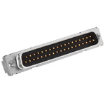 Amphenol ICC Delta D 37 Way Through Hole D-sub Connector Plug, 2.76mm Pitch, with M3 Inserts