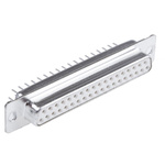 Amphenol ICC D 37 Way Through Hole D-sub Connector Socket, 2.76mm Pitch