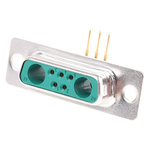 FCT from Molex FM 2 (Power/Coax), 5 (Signal) Way Right Angle Through Hole D-sub Connector Socket