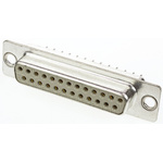 HARTING D-Sub Standard 25 Way Through Hole D-sub Connector Socket, 2.76mm Pitch, with 3.05 mounting hole