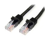 Startech Black PVC Cat5e Cable UTP, 3m Male RJ45/Male RJ45