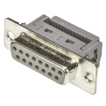 HARTING D-Sub Standard 15 Way Right Angle Cable Mount D-sub Connector Socket, 2.77mm Pitch