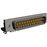 TE Connectivity Amplimite HD-20 25 Way Right Angle Through Hole D-sub Connector Plug, 2.75mm Pitch, with 4-40 UNC