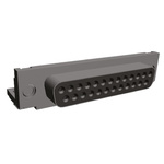 TE Connectivity Amplimite HD-20 25 Way Right Angle Through Hole D-sub Connector Socket, 2.75mm Pitch, with 4-40 UNC