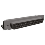 TE Connectivity Amplimite HD-20 37 Way Right Angle Through Hole D-sub Connector Socket, 2.75mm Pitch, with 4-40 UNC
