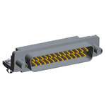 TE Connectivity Amplimite HD-20 25 Way Right Angle Through Hole D-sub Connector Plug, 2.76mm Pitch, with 4-40 UNC