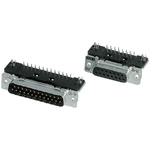 TE Connectivity Amplimite HD-20 9 Way Right Angle Through Hole D-sub Connector Socket, 2.74mm Pitch, with 4-40 UNC