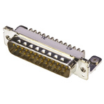 TE Connectivity Amplimite HD-20 25 Way Right Angle Through Hole D-sub Connector Plug, 2.76mm Pitch, with 4-40 UNC
