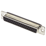 TE Connectivity Amplimite HD-20 37 Way Panel Mount D-sub Connector Socket, 2.77mm Pitch