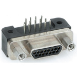Glenair GMR7580 9 Way Through Hole D-sub Connector Socket, 1.91mm Pitch