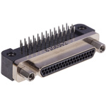 Glenair GMR7590 37 Way Right Angle Through Hole D-sub Connector Plug, 1.91mm Pitch