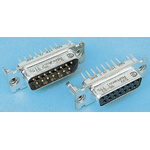 Amphenol L717SD 25 Way Panel Mount D-sub Connector Plug, 2.77mm Pitch, with 4-40 UNC, Threaded Insert