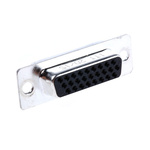 ITT Cannon ZD*A 26 Way Panel Mount D-sub Connector Socket, 2.29mm Pitch