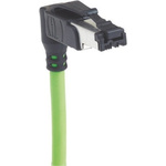 HARTING Green PVC Cat5 Cable U/FTP, 1.5m Male RJ45/Male RJ45