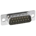 ASSMANN WSW A-DS 15 Way Through Hole D-sub Connector Plug, 2.77mm Pitch
