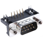 ASSMANN WSW A-DS 9 Way Right Angle Through Hole D-sub Connector Plug, 2.77mm Pitch, with 4-40 UNC Screwlocks