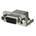 ASSMANN WSW A-HDF 15 Way Right Angle Through Hole D-sub Connector Socket, 1.98mm Pitch