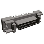 TE Connectivity Amplimite .050 III 26 Way Through Hole D-sub Connector Socket, 2.54mm Pitch, with Rails and Latchblocks