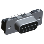 TE Connectivity Amplimite HD-20 9 Way Through Hole D-sub Connector Socket, 2.74mm Pitch, with 4-40 UNC Threaded
