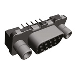 TE Connectivity Amplimite HD-20 9 Way Through Hole D-sub Connector Socket, 2.8mm Pitch, with 4-40 UNC Female