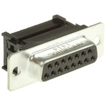 Amphenol ICC DFR 15 Way Right Angle Cable Mount D-sub Connector Socket, 2.74mm Pitch