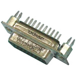 Amphenol ICC L77HD 26 Way Through Hole D-sub Connector Socket, with 4-40 UNC Threaded Inserts, Boardlocks