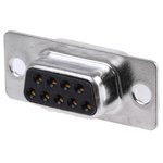 Amphenol ICC FCE17 9 Way Panel Mount D-sub Connector Socket, 2.74mm Pitch
